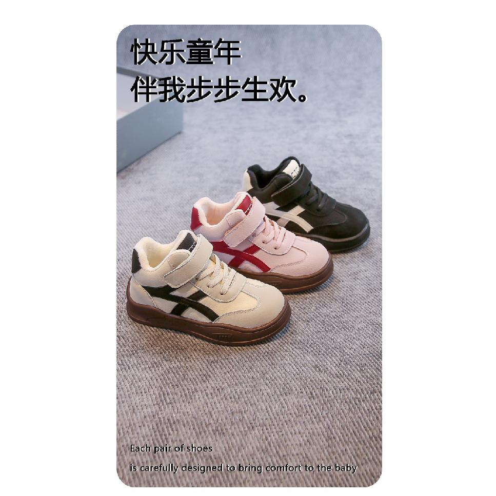 Children's Fleece-lined Sneakers, New Autumn and Winter Models, Boys' Shoes, Double-layer Cotton Sports Shoes, Soft-soled Versatile Girls' Casual
