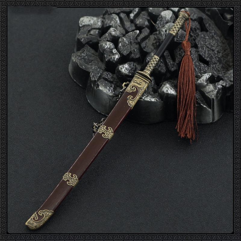 Chinese Sword Model Craft Toy, [Seedling Knife ], 22 cm (8.66 inches), Zinc Alloy, Metal Blade, Not Sharp, with Scabbard