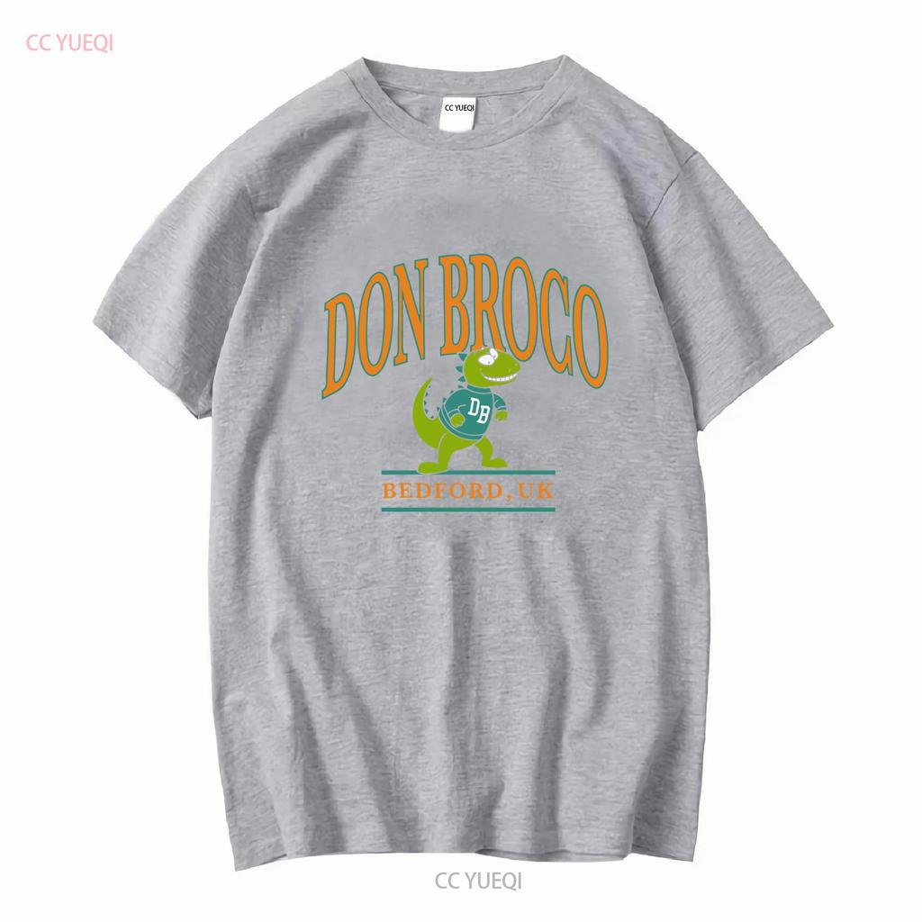 Don Broco Bedford Dinosaur T Shirt vintage Lavato grafico Traspirante uomo Alla moda Leggermente streetwear moda Unisex