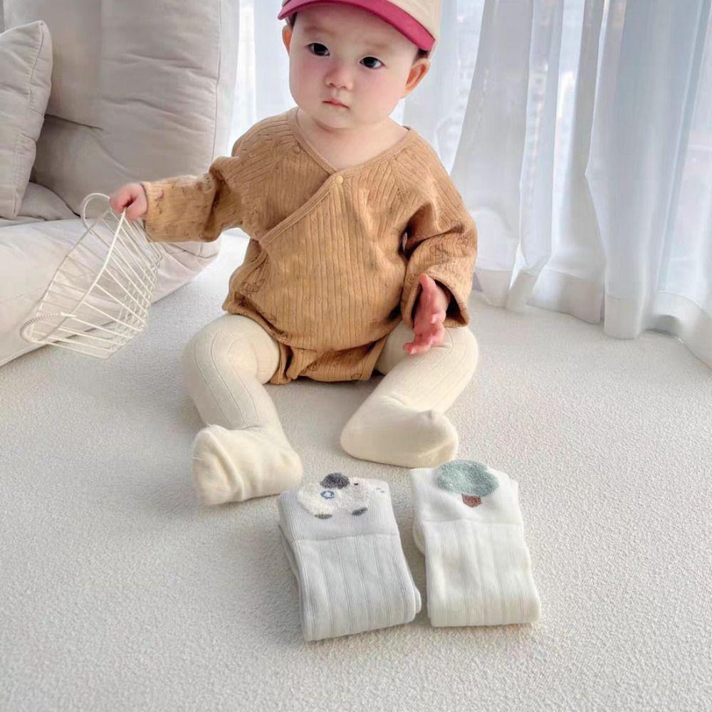3Pairs Long Tube Infant Cotton Stockings Cotton Cartoon Above Knee Socks Calf Socks Baby  Girls
