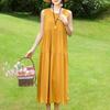 Vestido sin mangas de talla grande para mujer, vestidos largos casuales sueltos, ropa de verano vintage