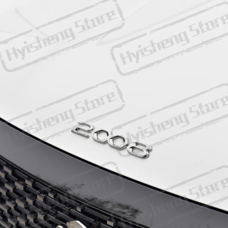 Metal Car Styling For New 2008 3008 4008 5008 Tricolor Blue White Red Sticker Front Hood Badge Rear Trunk Body Emblem