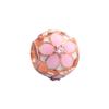 European Spring S925 Sterling Silver Pandora Rose Gold Magnolia Beaded Bracelet with Peach Blossom Charms