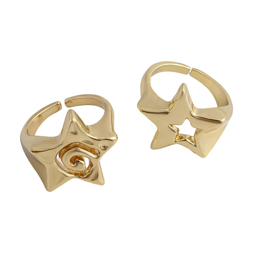 Hollowed Star Knuckle Joint Rings Simple Star Knuckle Rings Multifunctional Rings Accessory Perfect for Any Outfit