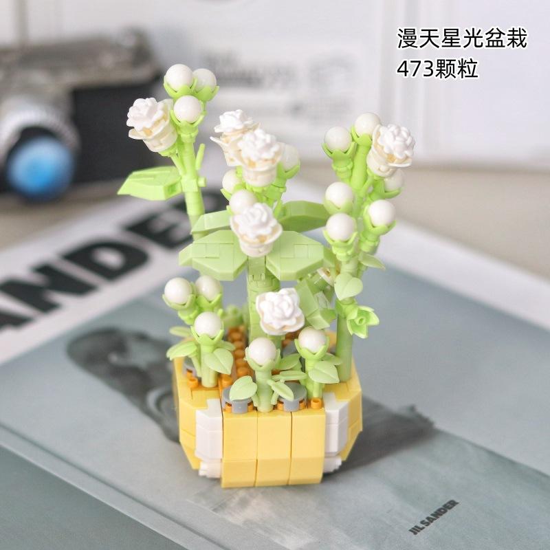 Flower Bouquet Mini Building Blocks Set Mini Blocks for Kids Girls 7 To 12 Years Old Bricks Educational Children Puzzle Game Toy