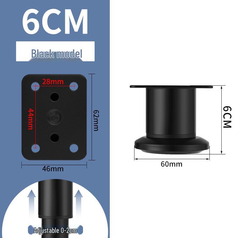 Adjustable Stainless Steel Legs for Sofa, TV Cabinet, Coffee Table, Bathroom Cabinet, and Bed.