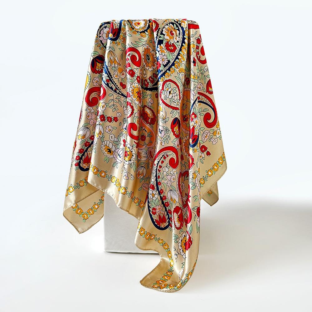 90*90cm Bandana Scarf Cashew Printed Shawl Wrap Fashion Women Hijab  Fashion Accessory