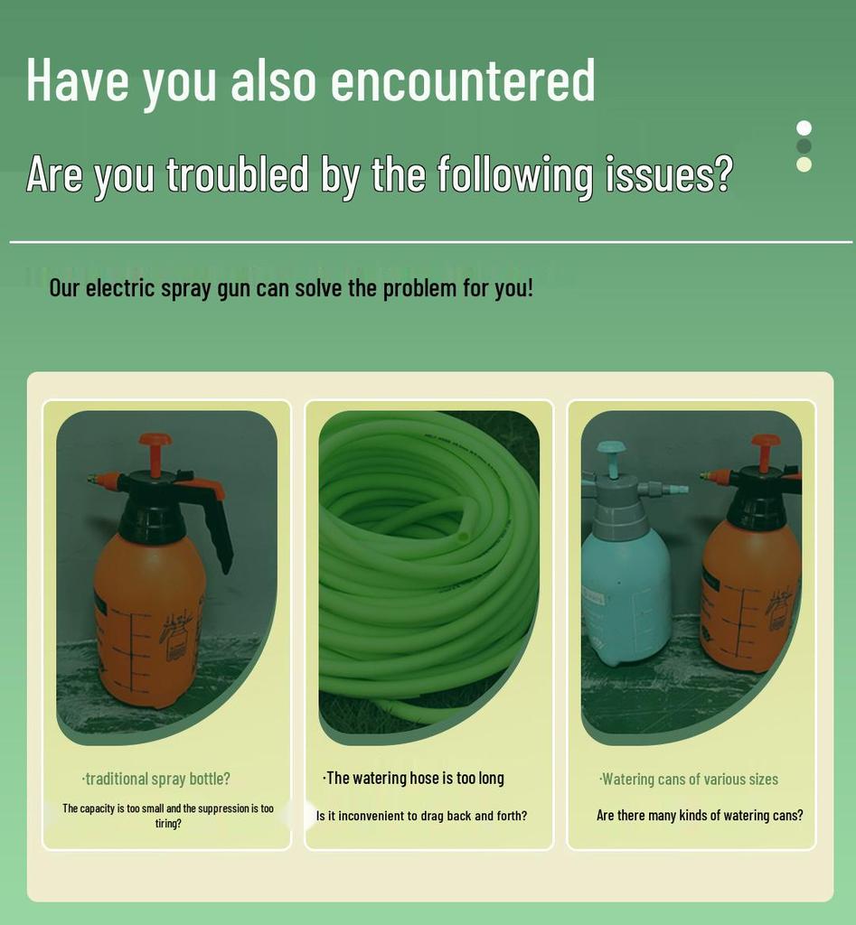 Dual-Nozzle Electric Garden Sprayer for Watering, Disinfection & Gardening