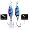 Lure Bait Long Throw Flat Vibrant Colorful Metal VIB Fake Bait Blood Slot Hook White Stripe Perch Horse Mouth Sequin Set