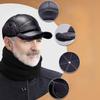Men's New Winter Hat with Velvet Warm Daddy Leather Hat Middle Aged and Elderly People Windproof Ear Protection Baseball Cap