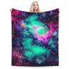 Galaxy Sunglasses  Soft Warm Blanket  Girls Boys Plush Throw Blanket Funny Outdoor Flannel Bedspread Sofa Bed Cover
