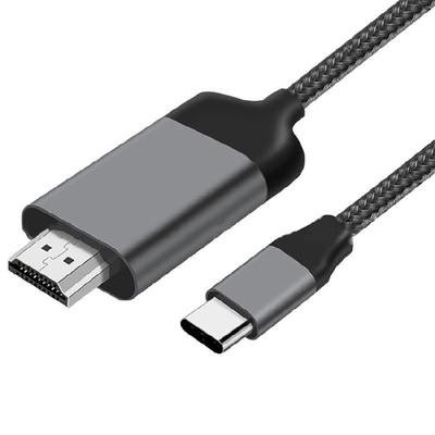 USB C To HDTV Adapter 4K 60Hz/30Hz Type C To HDTV Converters for Monitors USB C To HDTV Connectors Nylon Braided Cable