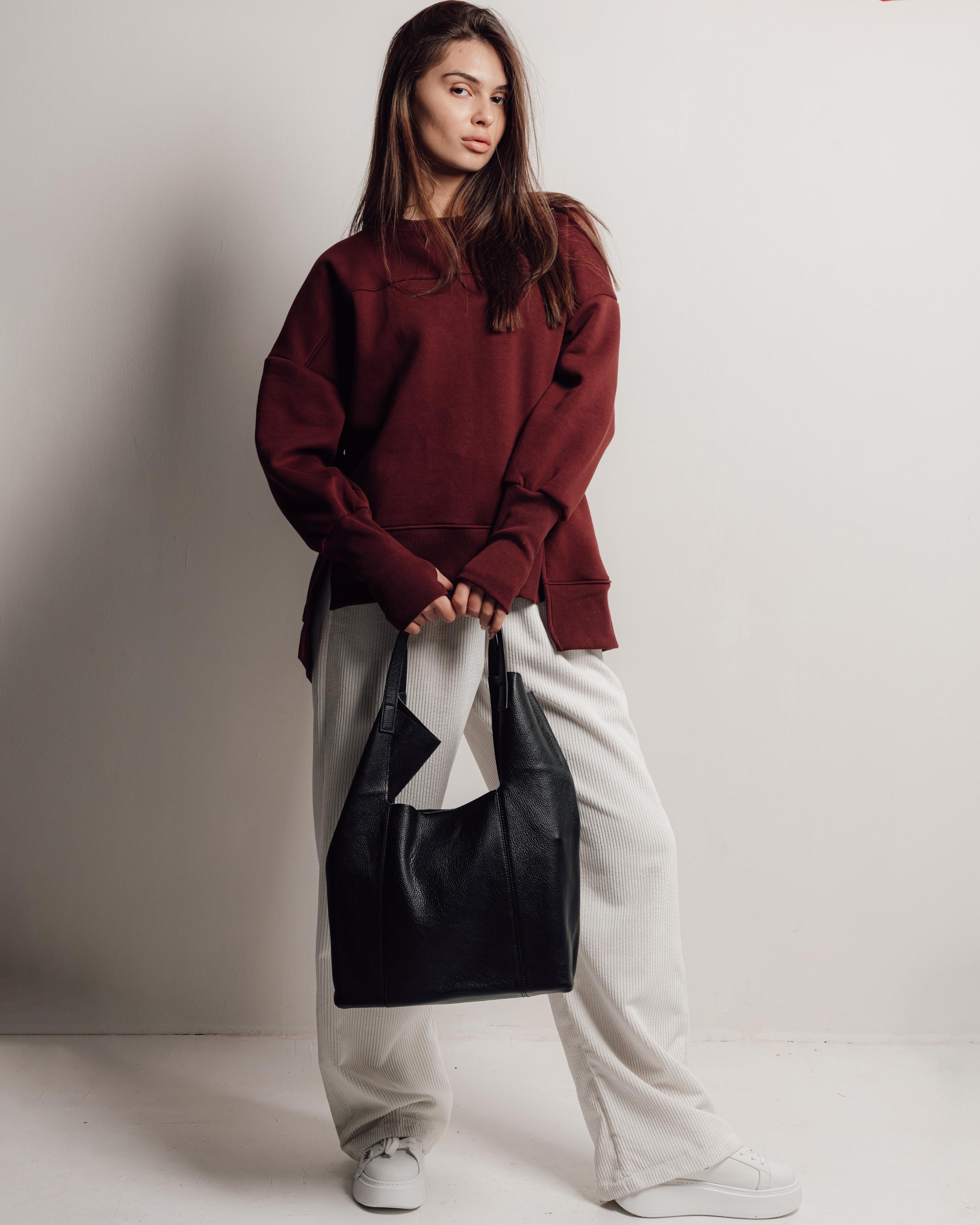 

Women s bag 3727 black leather чорний