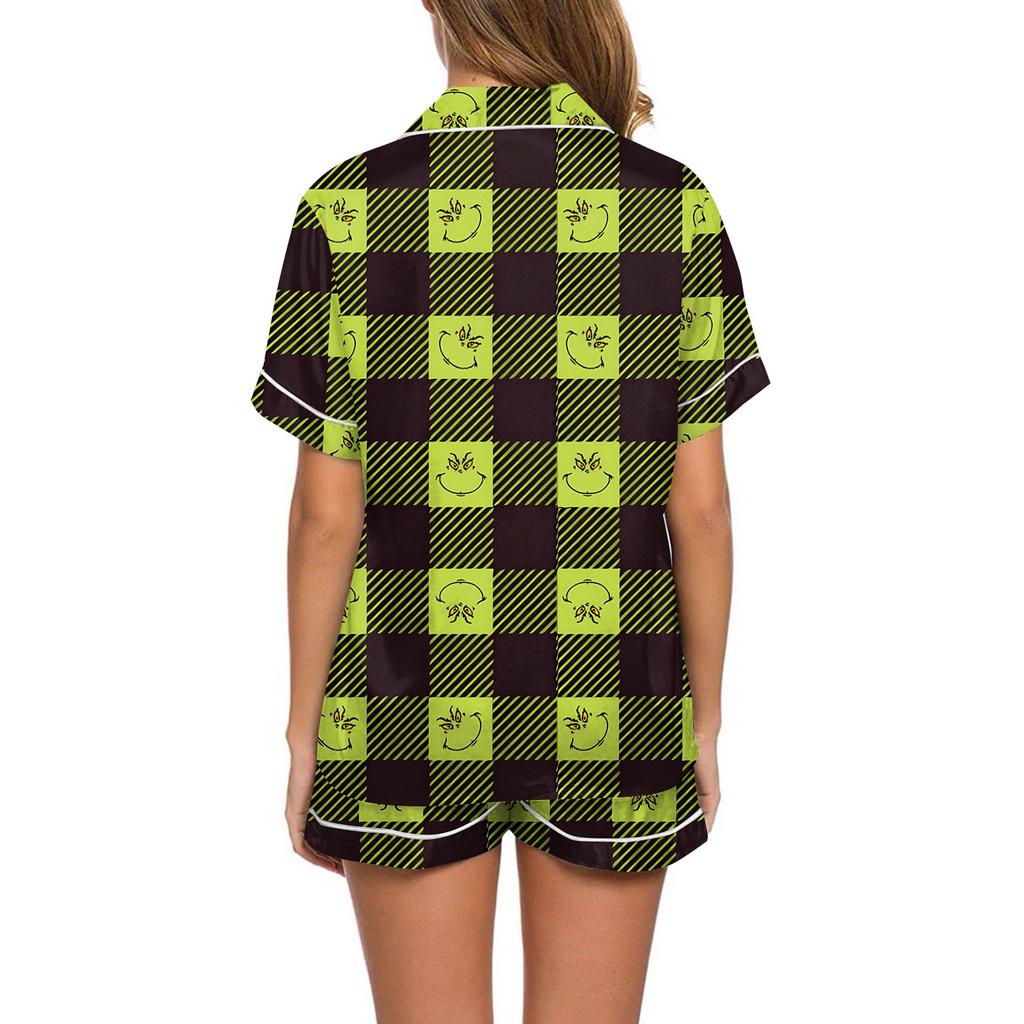 Women's Fashion Home Pajama Set Home Clothes Short Sleeve Pajamas Shorts Two-piece Set