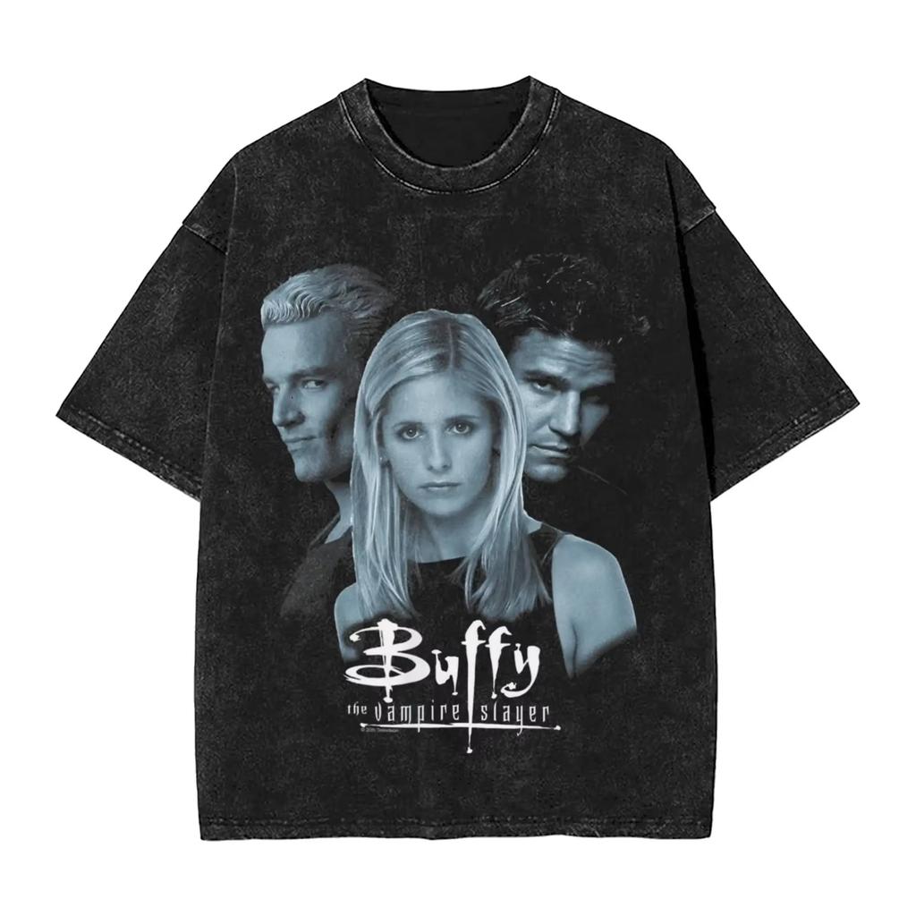 2026 Buffy The Vampires Slayers Graphic Print Wash T Shirt Harajuku Style for Men Women Fashion Cotton 2026