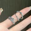 Original Design Simple Fashion Open Ring Set Female Branch Irregular Fold Cross Index Finger Ring