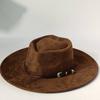 Men's vegan suede hat, women's heart-shaped crown logoengraving suitableforpyrographywide-brimmed hatcappelloluxuryhatsfor woman