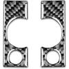 Real Glossy Black Carbon Fiber Sticker Car Inner Door Pull Handle Frame Anti-Collision Cover Trim Compatible with Chevrolet Avalanche/Silverado LTZ