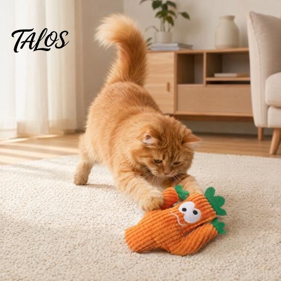 Reinforced Stitching Cat Toy Catnip Cactus Toy, Stuffed Chew Soft Teething Plush Kitten Kicker for Indoor Cats Biting Kicking