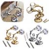 2X Large Metal Crystal Glass Curtain Holdback Wall Tie Back Hanger Holder 