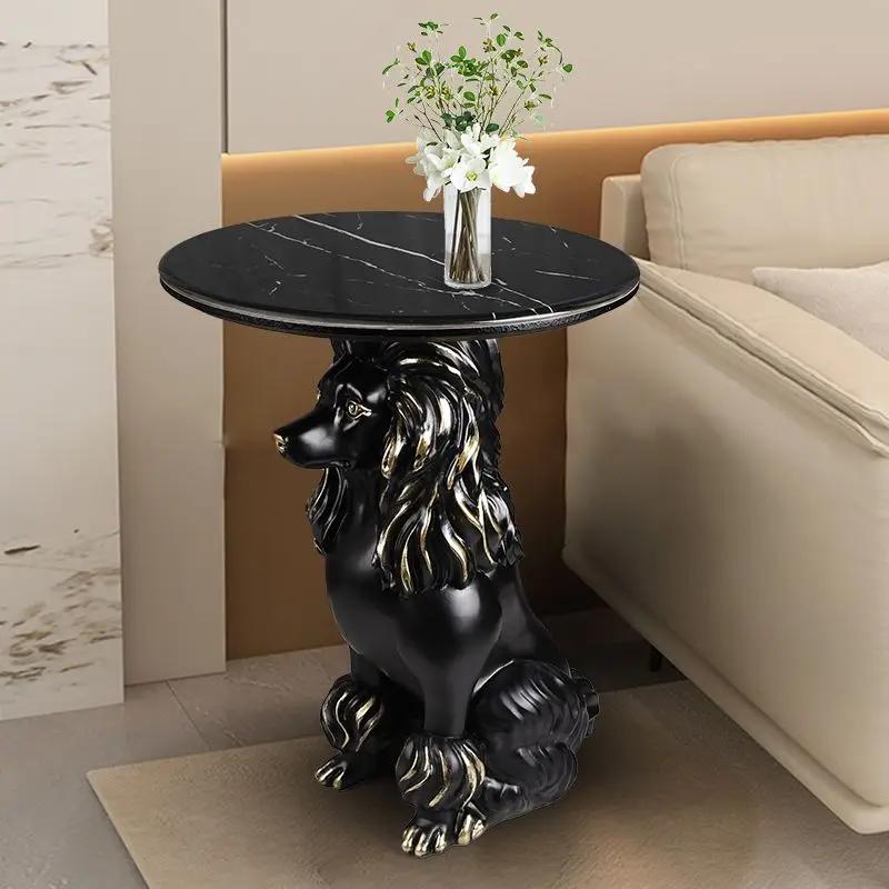 Side Table, Corner Table Supercrystalline Desktop Animal Series Dog Shaped Coffee Table Home Decor