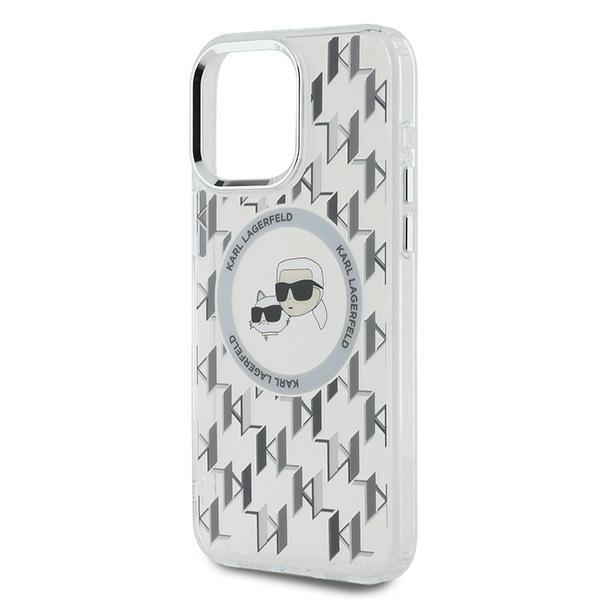 Karl Lagerfeld Klhmp15Lhmckmht Iphone 15Pro 6.1 Przezroczysty/Transparent Iml Monogram Karl&Choupette Head Magsafe