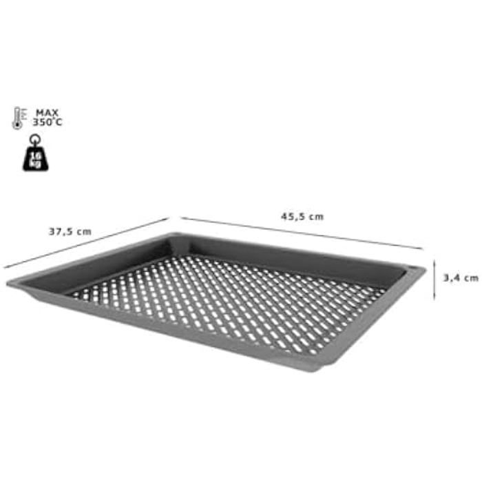 Lèchefrite perforé - bosch hez629070 - air fry &amp; gril - 45,5 x 37,5 x 3,4 cm