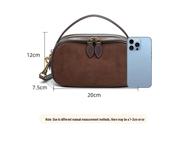 Spring/Summer 2026 Women's Retro Velvet Crossbody Handbag with Single Shoulder Strap