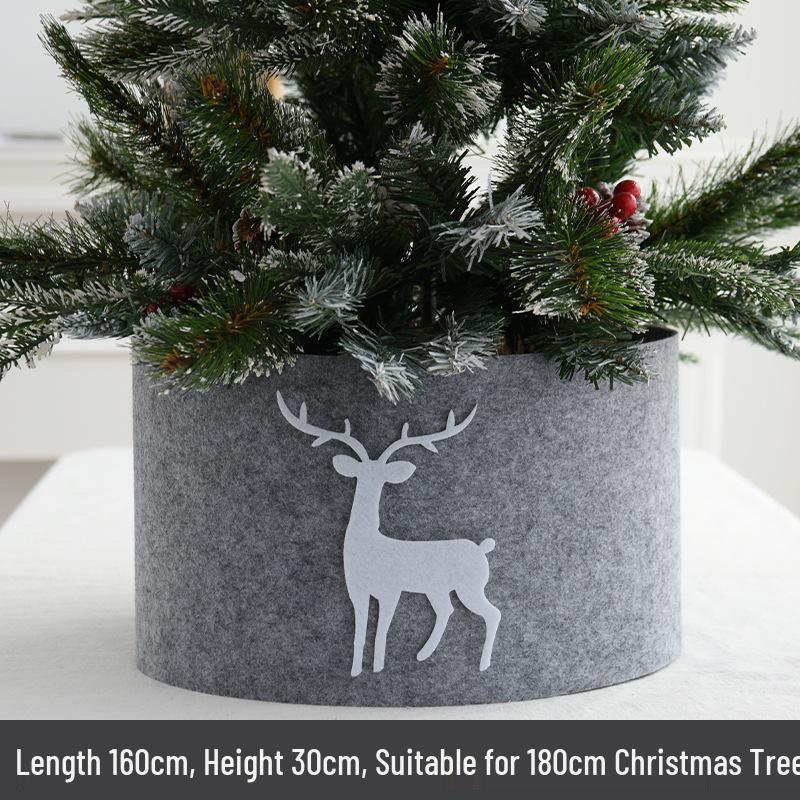 Christmas Felt Tree Skirt & Ornaments Set for Decor