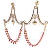 Les Trésors De Lily [P1906] - Artisanal Earrings 'Azuni' Golden Red (handmade)
