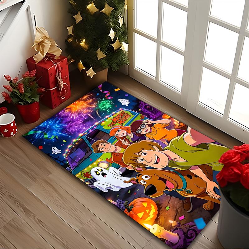 Tappeto Stampato SCOOBY-DOO, Tappeto Multifunzionale per Sedia da Ufficio, Divano, Tappeto Facile da Pulire per Casa e Spazi Abitativi