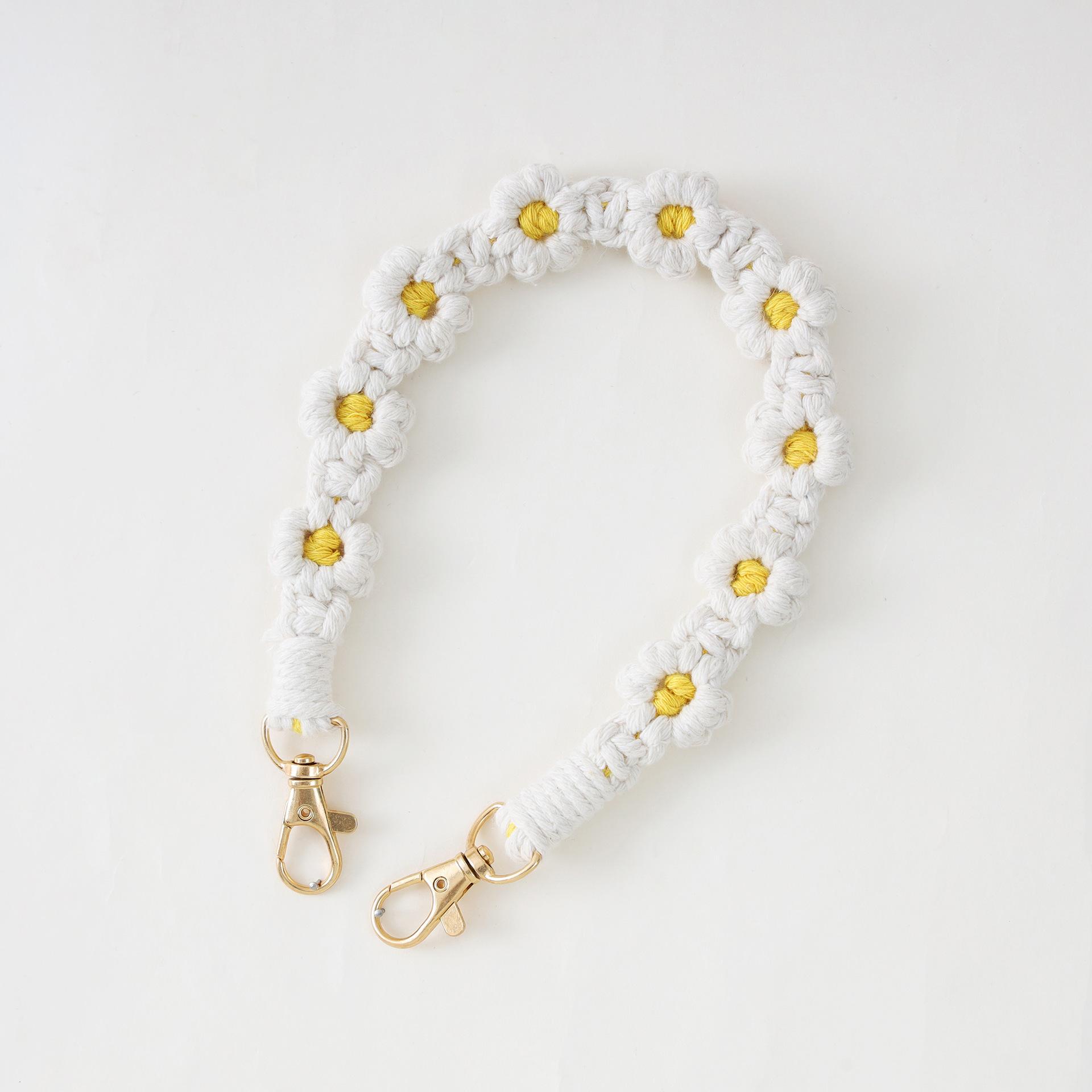 2026 Hand-woven Little Daisies Cute Flowers Stanley Water Cup with Water Cup Rope Cup Cover Silicone Ring