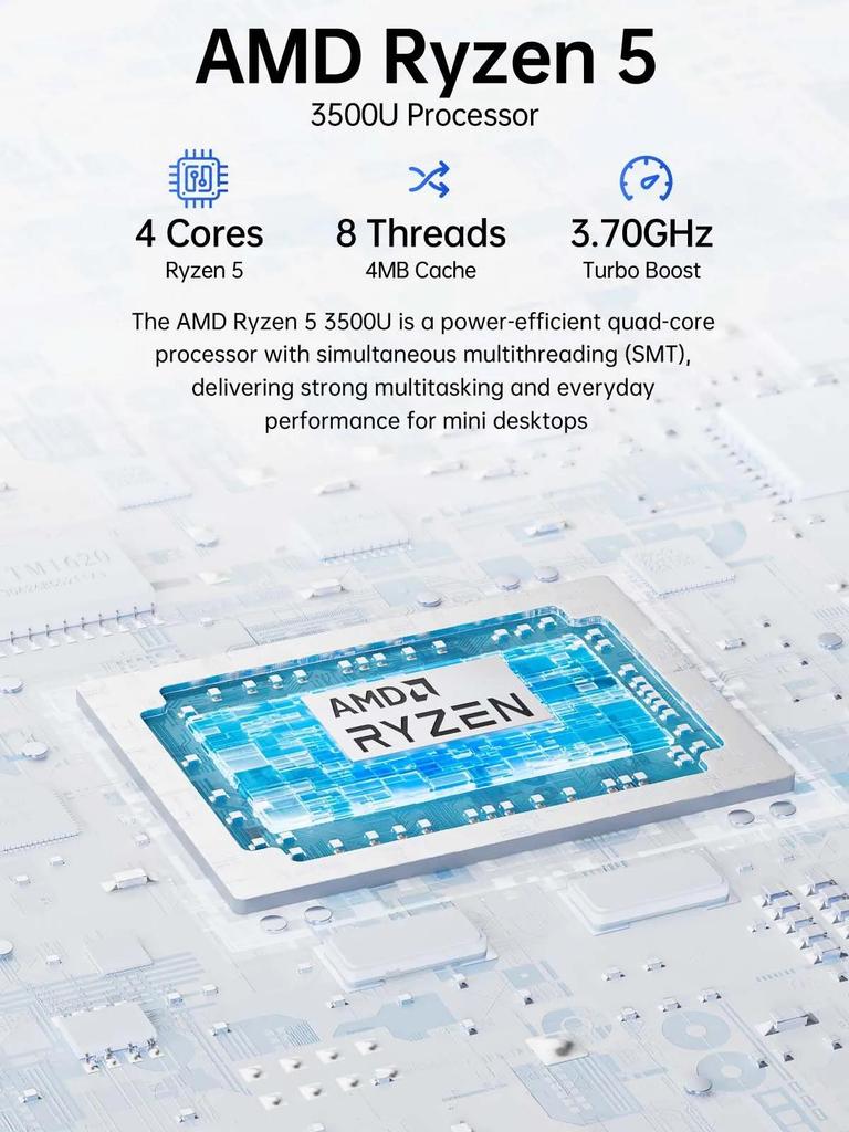 MINIPC GMK G10  16G+1T SSD  AMD Ryzen 5 3500U Radeon Vega 8 Graphics WINDOWS 11