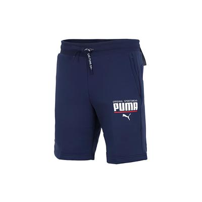 Letter Logo Print Straight Casual Shorts Men Shorts Blue 852239-06