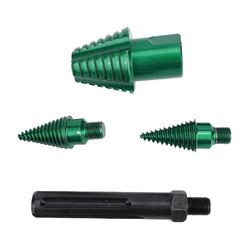 Wood Log Splitter Drill Bit Attachment Fire Wood Cutter Heavy Duty Steel Efficient Chopping for Electric Drill Camping