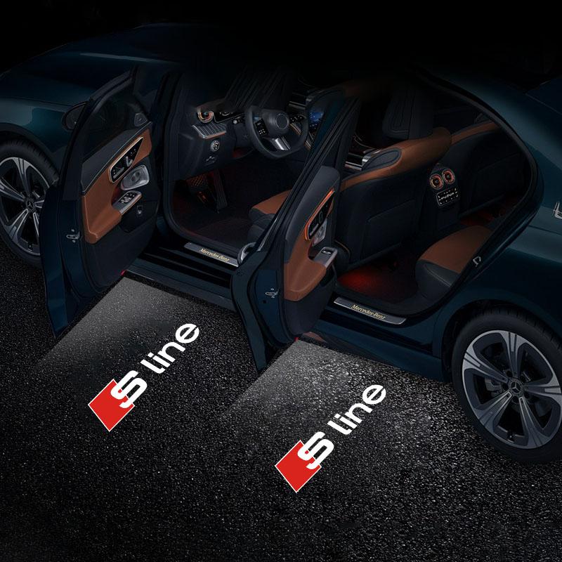 Led Car Door logo Welcome Light For Audi RS3 RS4 RS5 RS6 RS7 RS8 8V 8P 8L A6 C5 C6 C7 A5 A7 A8 Q3 Q5 Q7 TT S3 S6 Quattro