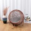 Portable Cat Suitcase with Wheels High Appearance Wicker Kittens Travel Bag Large Capacity Cats Carrier Lightweight Trolley Case