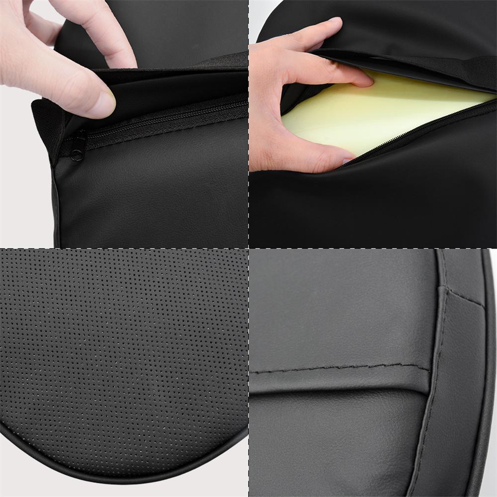 Universal Car Neck Pillow Neck Support Pillow 3D Nappa Leather Memory Foam Head Pillow for Car Pain Relief Travel Neck Support