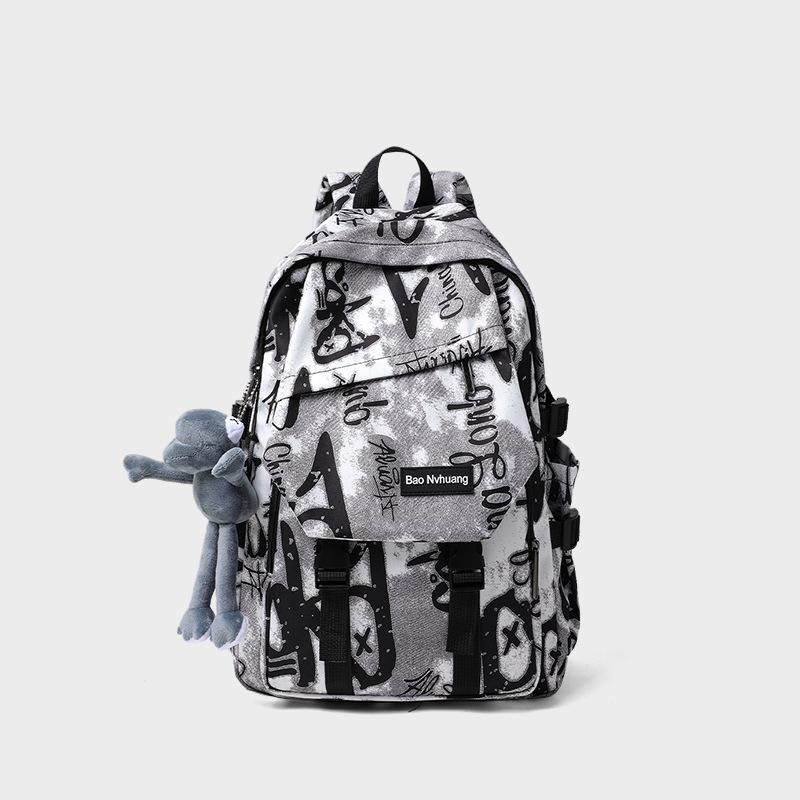 Mochila bolsa escolar masculina ensino fundamental médio ensino médio estudante universitário grande capacidade versátil moderna estilosa grafite lazer viagem mochila