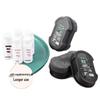 Shoe Polish Kit: Colorless/Brown Universal Care Oil, Advanced Black Wax, Leather Brush, Sponge, & Wipes for Genuine Leather.