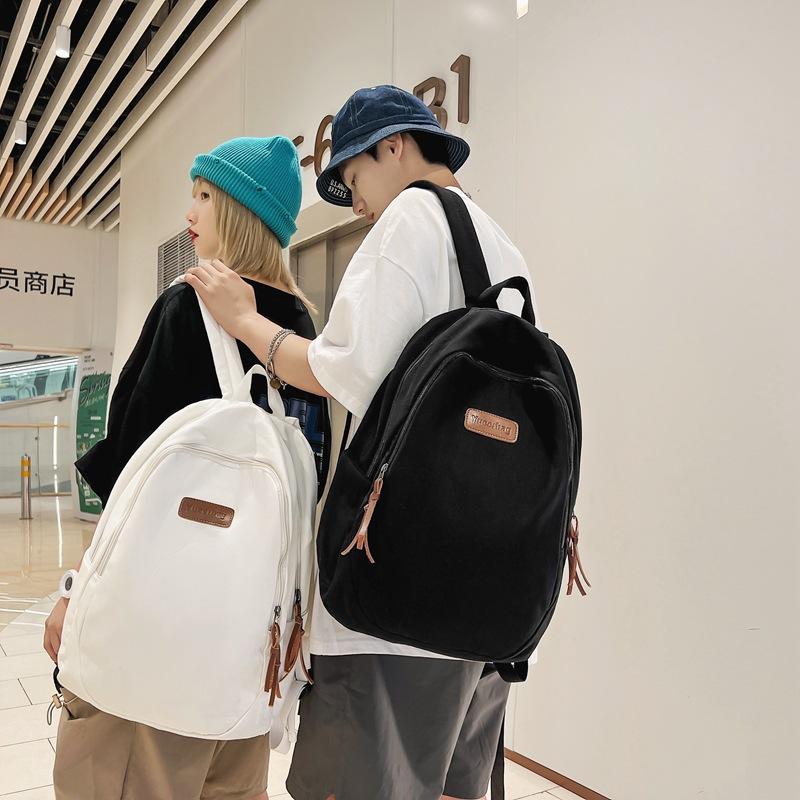 Backpack Nylon Washed Cloth Backpack Male and Female College Students Couple Backpack Student Large Capacity School Bag