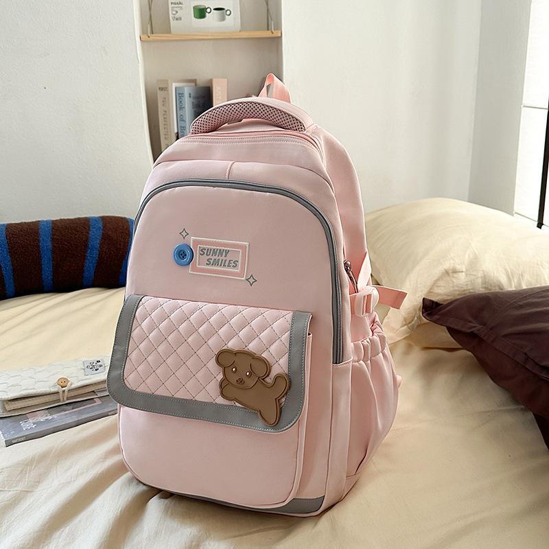 Schoolbag new casual large-capacity backpack, junior high school college student schoolbag ins high value, simple and lightweight backpack