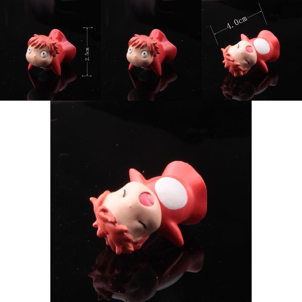 Ponyo Cartoon Goldfish Resin Mini Model Ornament For Garden And Home Office Gift Ideas