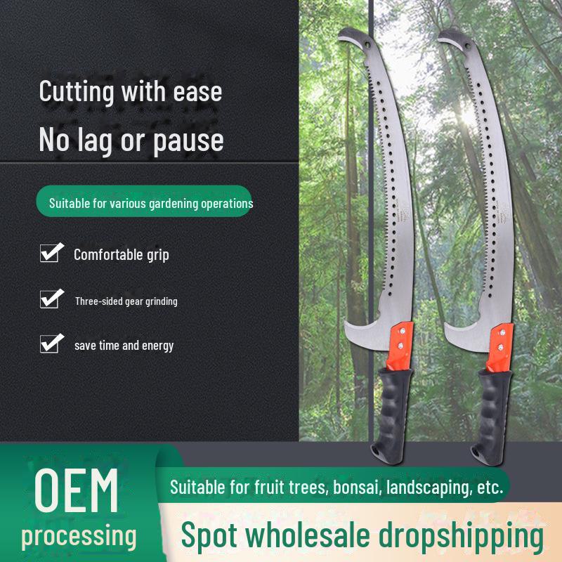 Multi-Function Double Hook High-Branch Saw for Thick Branch and Fruit Tree Pruning