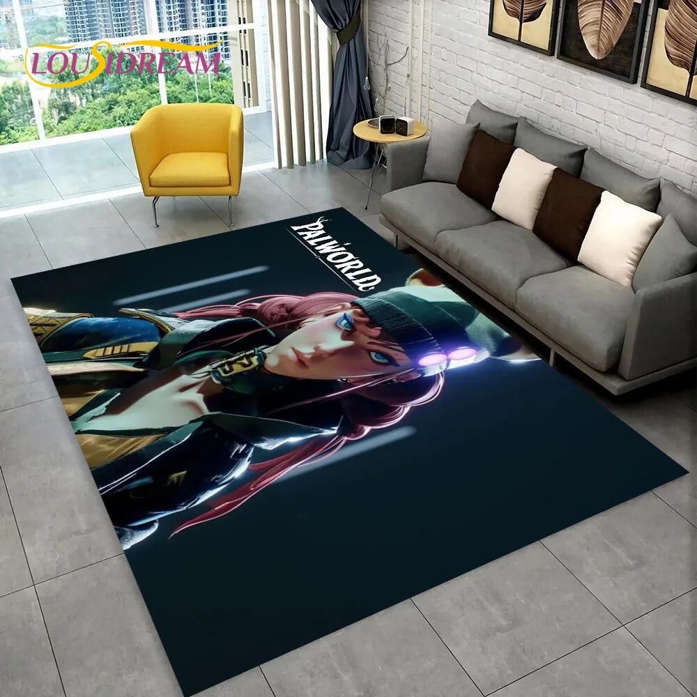 3D Cartoon Palworld Spiel Teppich für Zuhause Wohnzimmer Schlafzimmer Sofa Fußmatte Dekoration, Kinderteppich Rutschfeste Bodenmatte Geschenk