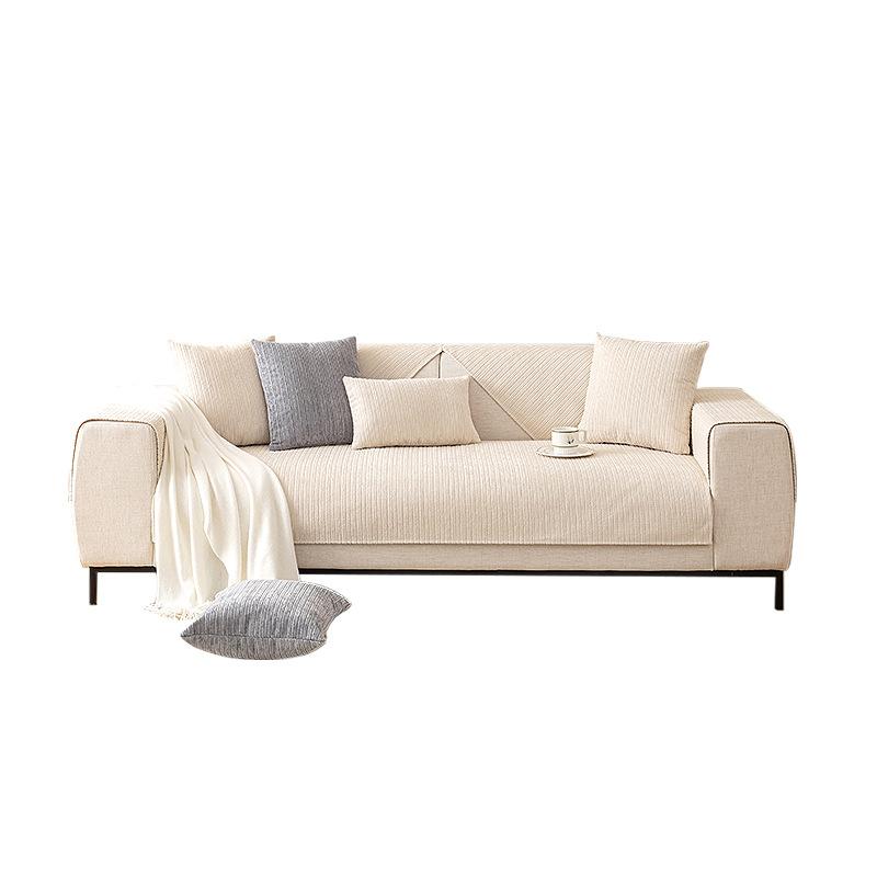 Chenier Sofa Cushion, All-Season Non-Slip Seat Cushion, Cream Wind Sofa Cover, New Backrest Towel Cover