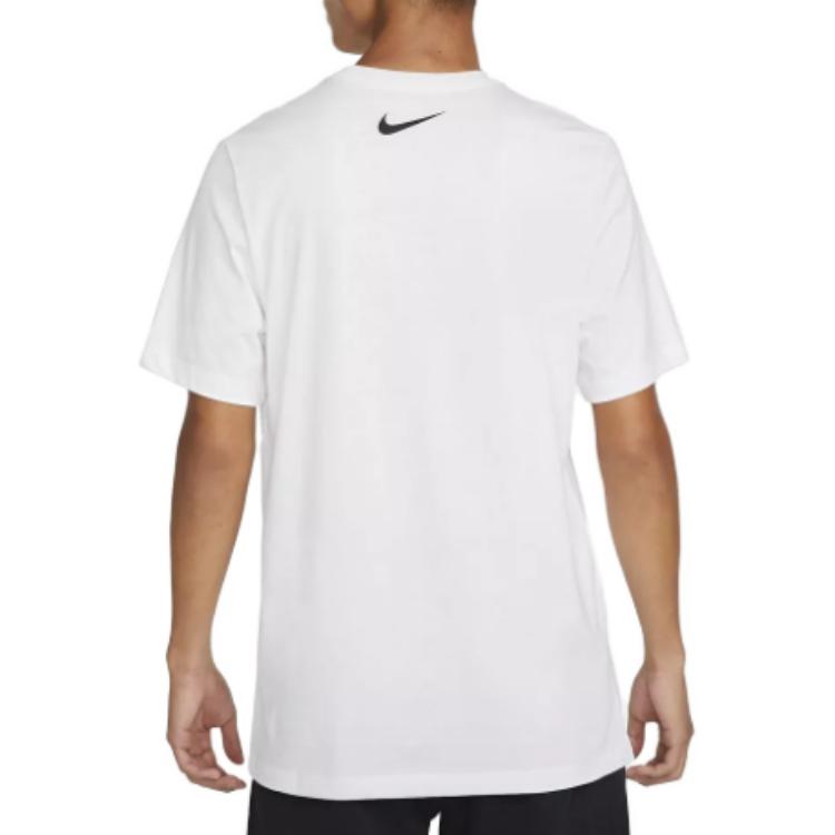 Nike Logo Print Pullover Short Sleeve T-Shirt Men Tops Bright-White DZ2883-100