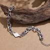 Trendy Titanium Steel Double-Layer Chain Bracelet - Sweet, Cool, Adjustable, Niche Design Jewelry for Her