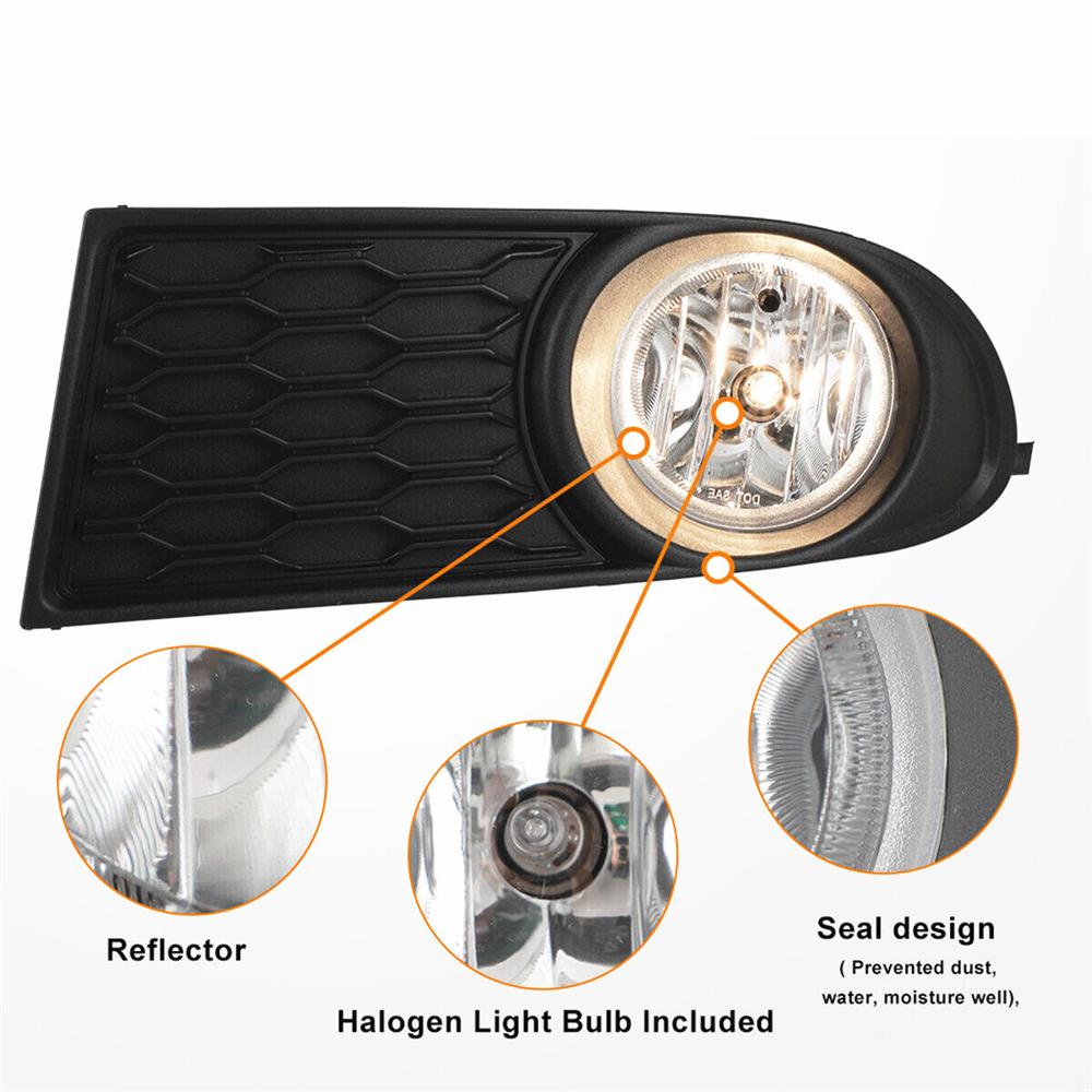 2Pcs Bumper Fog Light with Trim Cover Wiring Bulbs For Dodge Journey 2010-2020