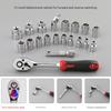 46 In 1 Complete Socket Wrench Tool Set for Auto Repairing Household Project Ratchet Screwdriver Hardware Tool Box
